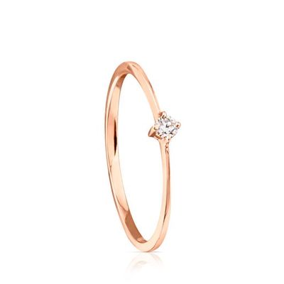 Anillo TOUS Brillants de Oro rosa con Diamante