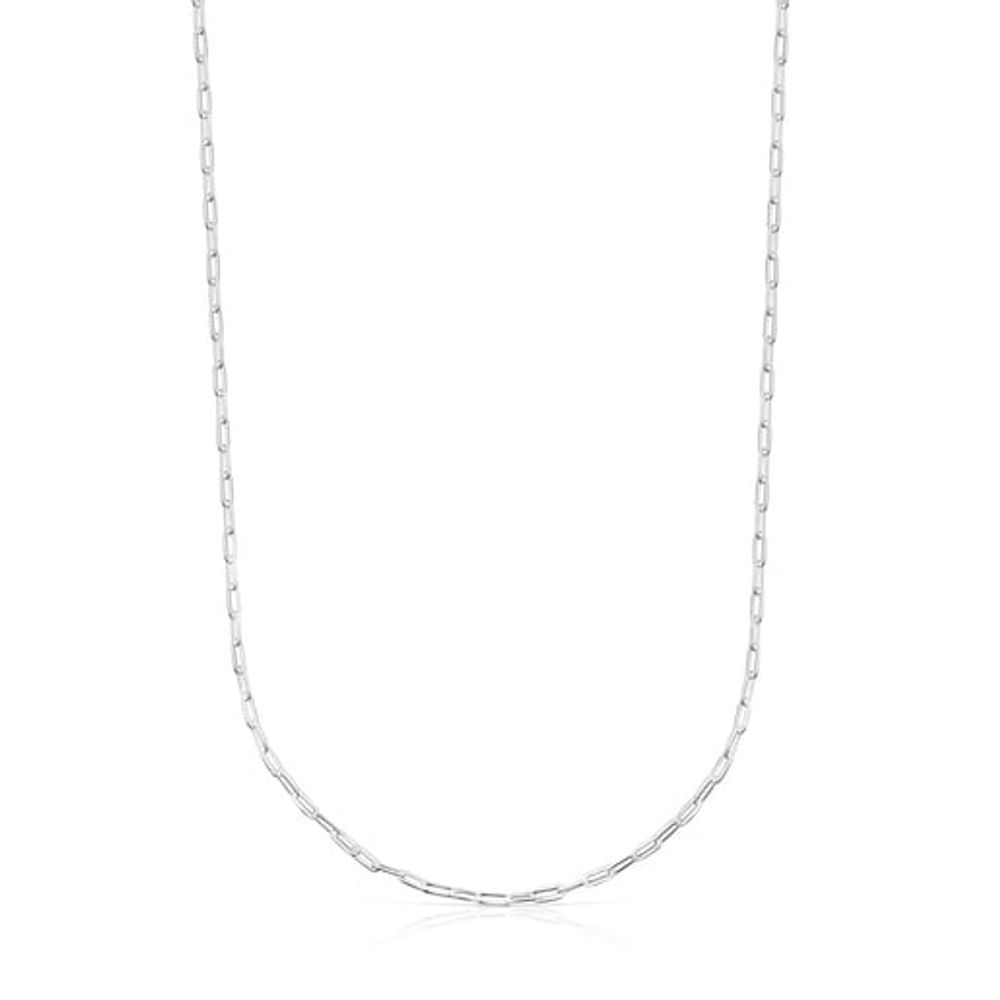 TOUS Silver TOUS Chain Choker with oval rings. 95cm. | Plaza Las Americas