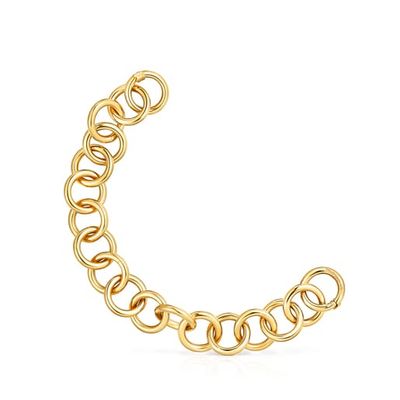 Pulsera de anillas Hold con baño de oro 18 kt sobre plata