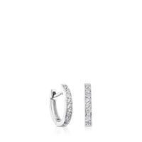 White Gold TOUS Les Classiques hoop Earrings with Diamonds