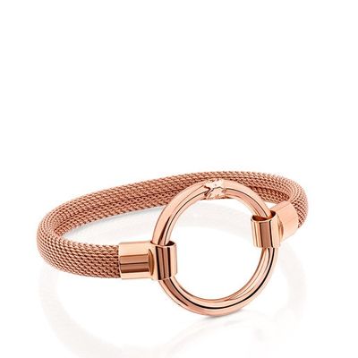 Pulsera Hold con baño de oro rosa 18 kt sobre plata y Acero