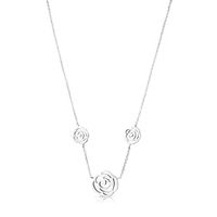 Silver Rosa de Abril Necklace