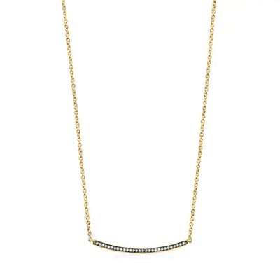 Nocturne bar Necklace in Silver Vermeil with Diamonds