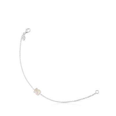 Silver TOUS Color Bracelet with faceted mother-of-pearl