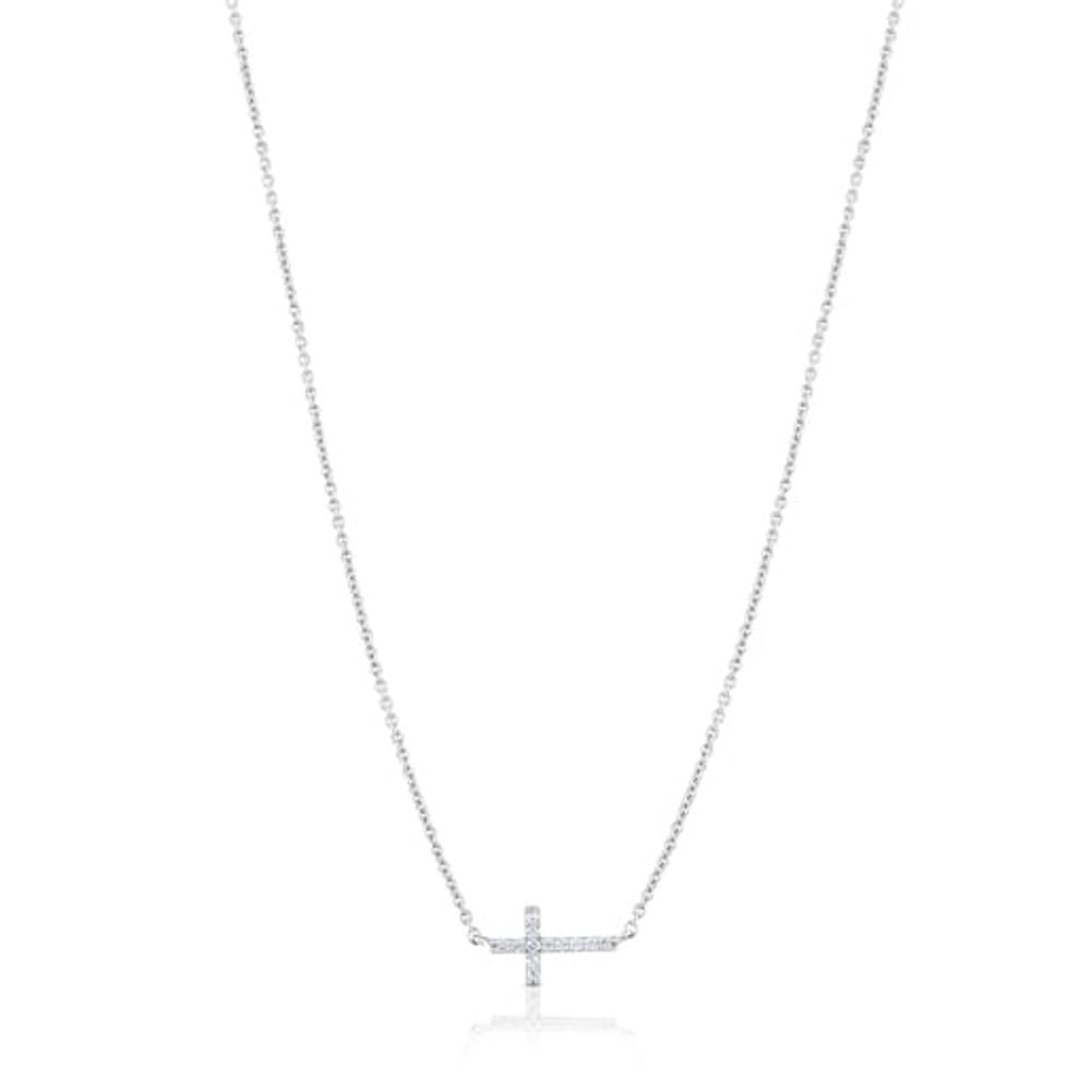 White gold TOUS Cruz Necklace with Diamonds