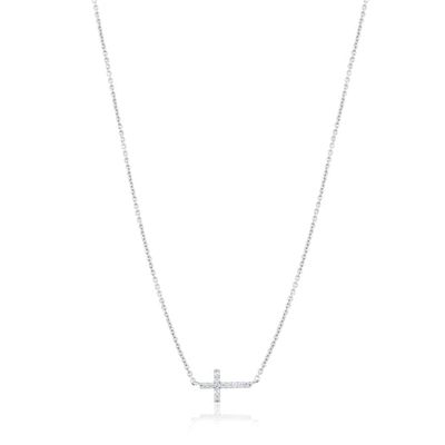 White gold TOUS Cruz Necklace with Diamonds