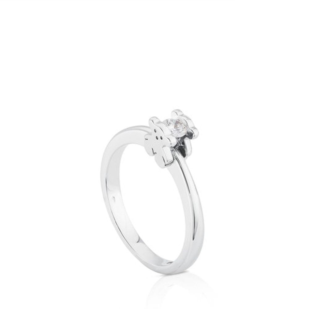 TOUS White Gold Sweet Diamond Ring with Diamond | Plaza Las Americas