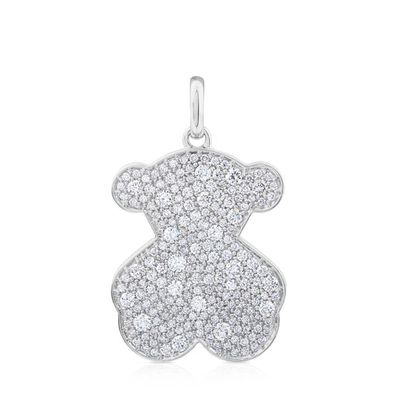 White Gold TOUS Icon Gems Pendant with Diamonds 2,9cm.