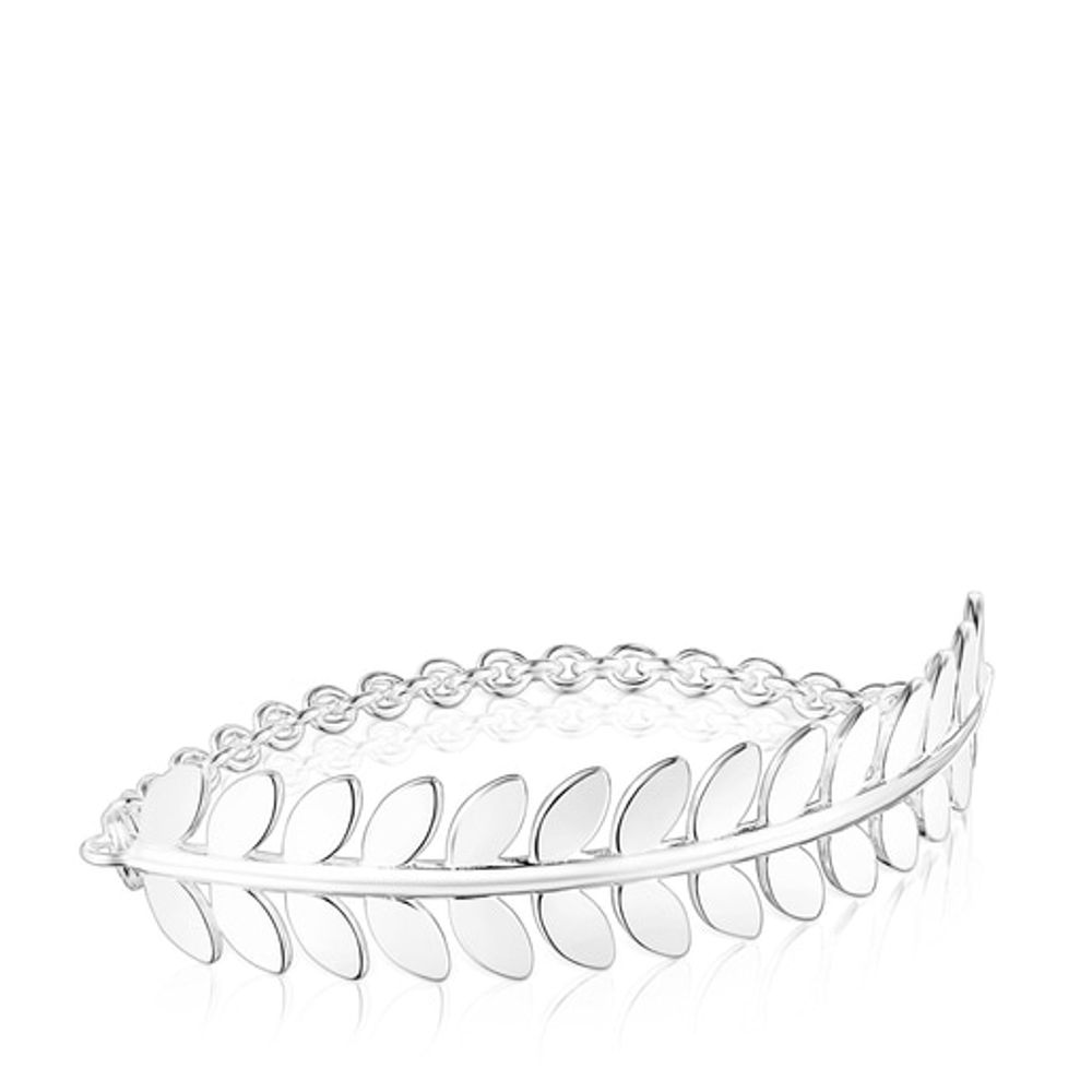 Silver Fragile Nature laurel leaf Bracelet