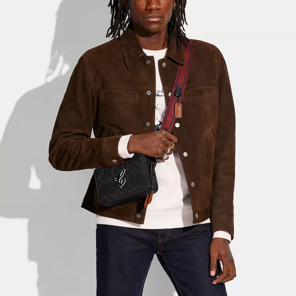 Charter Crossbody Bag With Hybrid Pouch Signature Leather