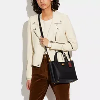 Disney X Coach Willow Tote Bag 24 With Mickey Mouse