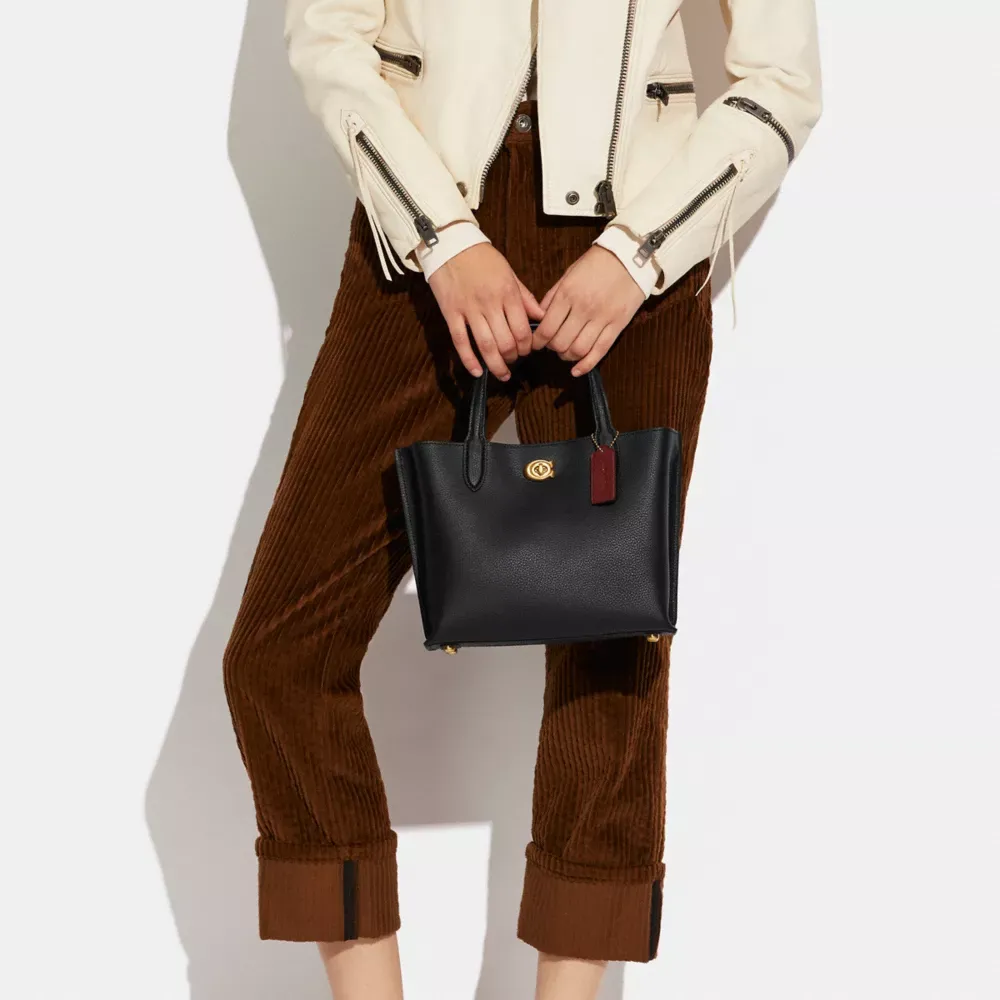 Disney X Coach Willow Tote Bag 24 With Mickey Mouse