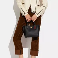 Disney X Coach Willow Tote Bag 24 With Mickey Mouse