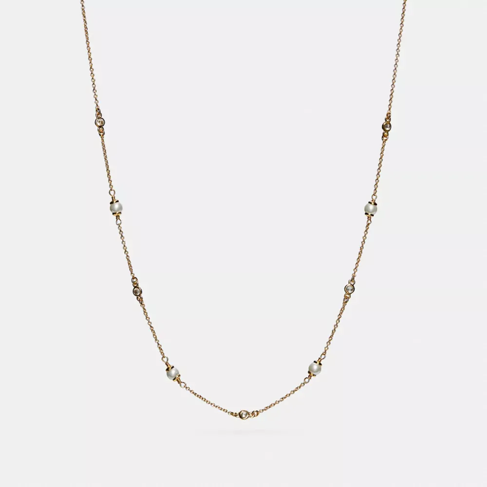Classic Crystal Pearl Necklace