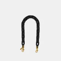 Leather Covered Short Chain Strap