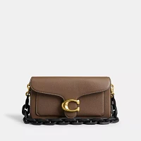 Leather Covered Short Chain Strap