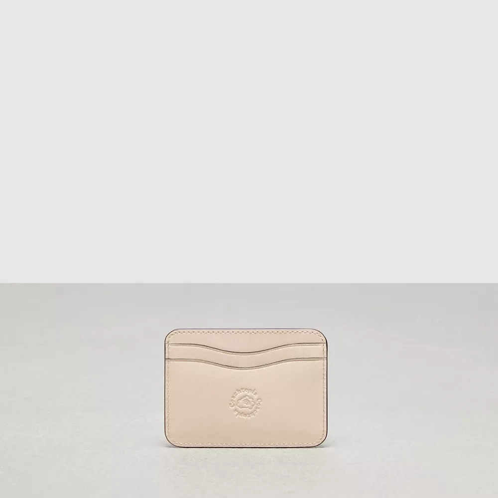 Wavy Card Case Regenerative Leather With Cherry Print