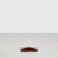 Wavy Card Case Regenerative Leather With Cherry Print