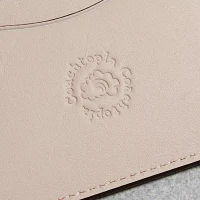 Wavy Card Case Regenerative Leather With Cherry Print