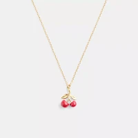 Resin Cherry Pendant Necklace