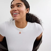 Resin Cherry Pendant Necklace