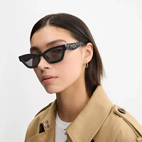 Quilted Narrow Cat Eye Sunglasses