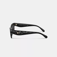 Quilted Narrow Cat Eye Sunglasses