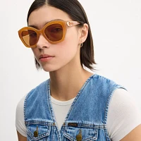 Maxi Sculpted C Oversized Geometric Sunglasses