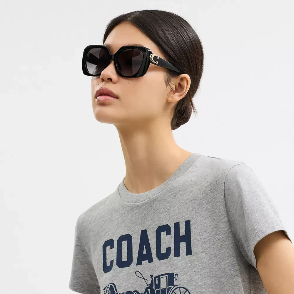 Maxi Sculpted C Oversized Square Sunglasses