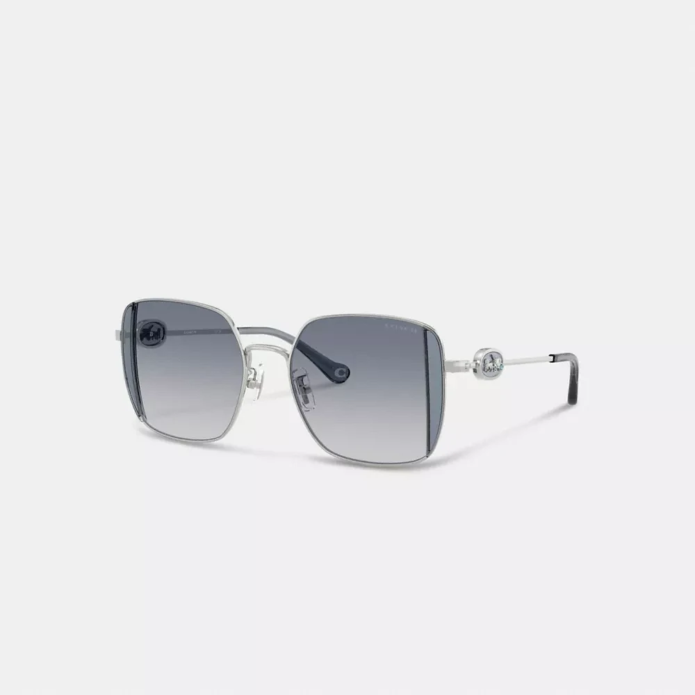 Horse And Carriage Metal Oversized Square Sunglasses