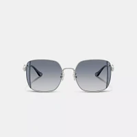 Horse And Carriage Metal Oversized Square Sunglasses