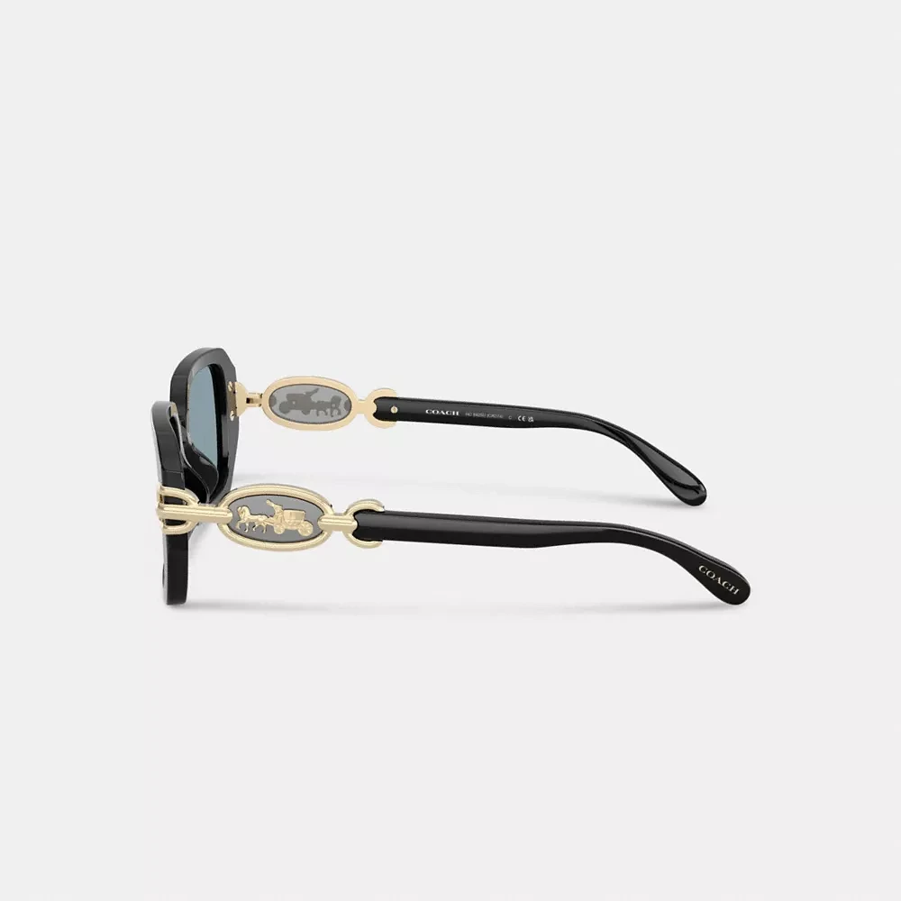 Horse And Carriage Rectangle Sunglasses
