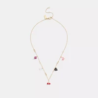 Mini Heart And Dice Charm Necklace