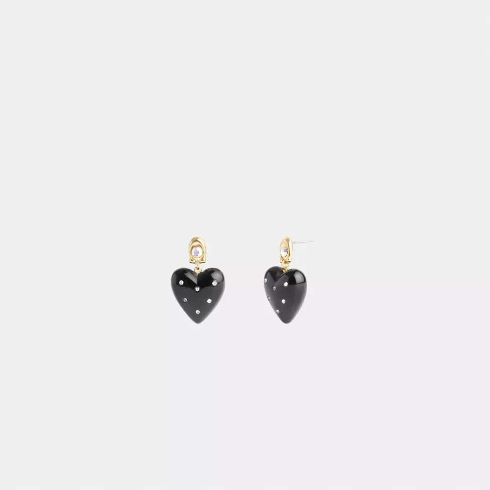 Resin Heart Drop Earrings