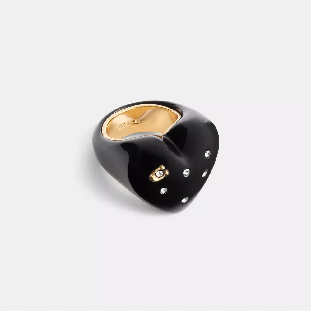 Chunky Resin Heart Ring