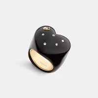 Chunky Resin Heart Ring