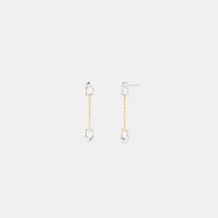Pavé Signature Chain Linear Earrings