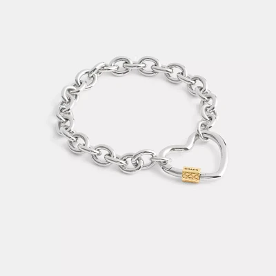 Carabiner Heart Bracelet