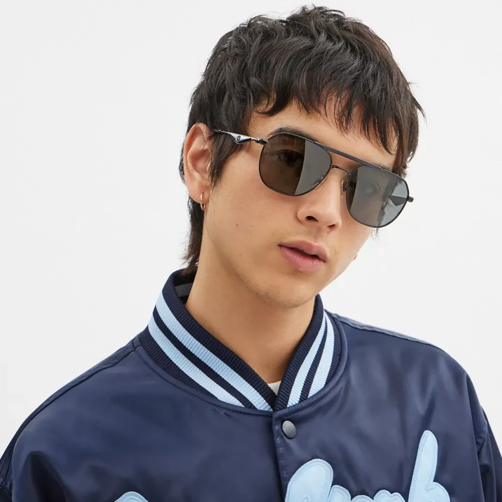 C Hardware Metal Navigator Sunglasses