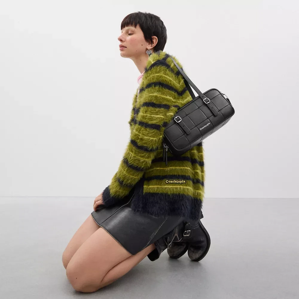 Alter/Ego Satchel Bag Checkerboard Upcrafted Leather