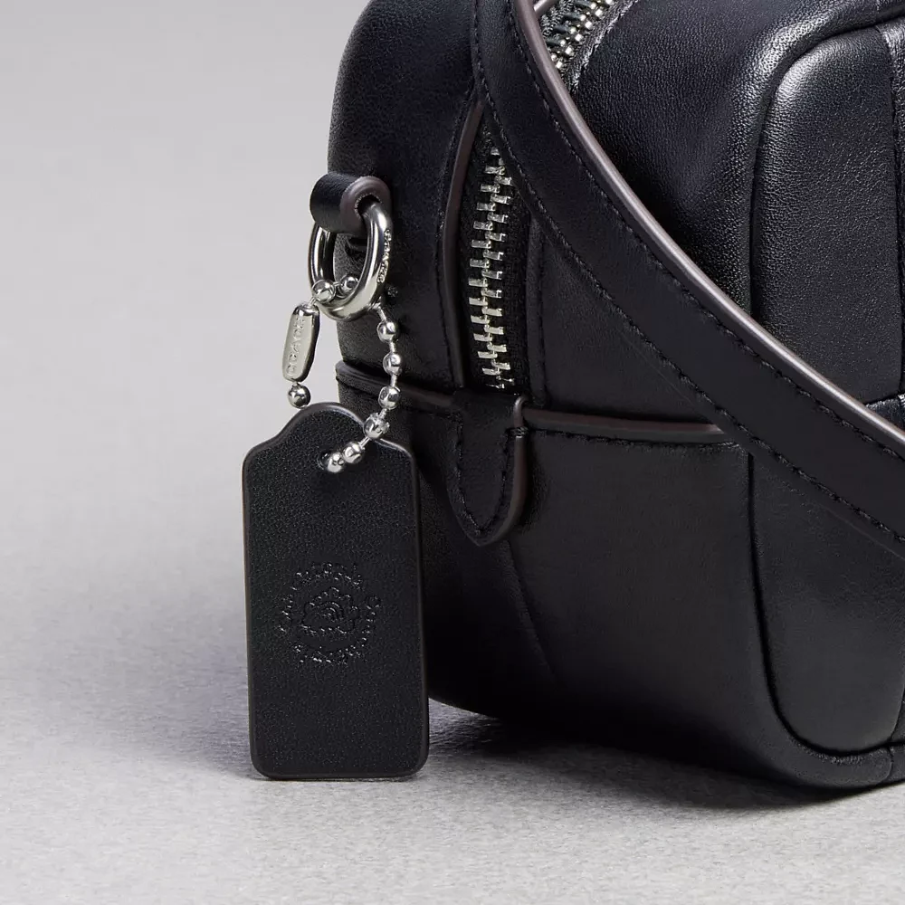 Alter/Ego Mini Satchel Bag Checkerboard Upcrafted Leather With Crossbody Strap
