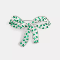Crystal Bow Brooch