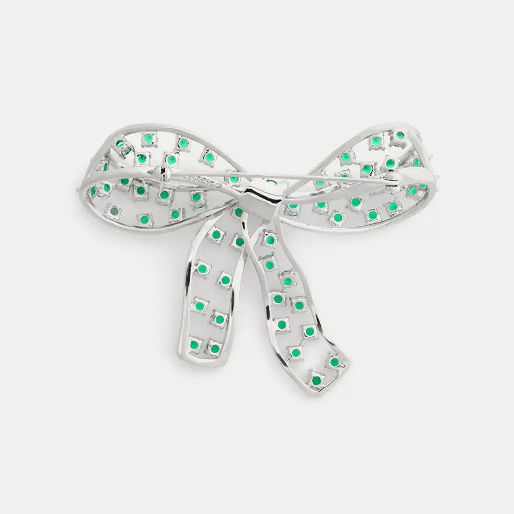 Crystal Bow Brooch