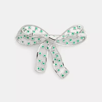 Crystal Bow Brooch