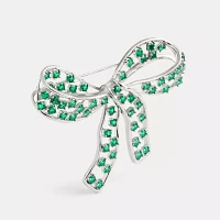 Crystal Bow Brooch