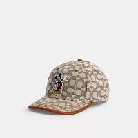 Disney X Coach Signature Baseball Hat With Mickey Mouse