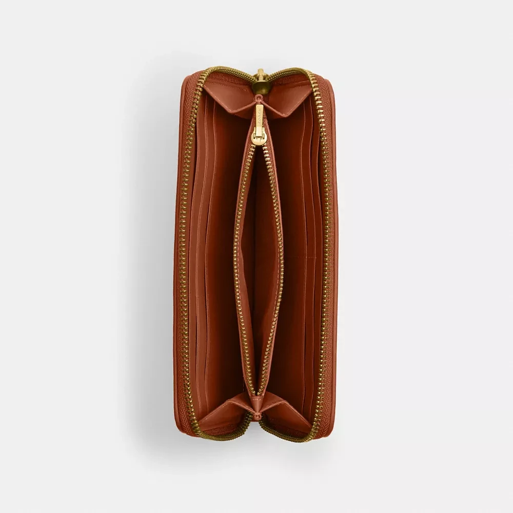Essential Slim Accordion Zip Wallet In Signature Jacquard