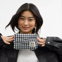 Coachtopia Loop Pouch Recycled Polyester With Gingham Pattern