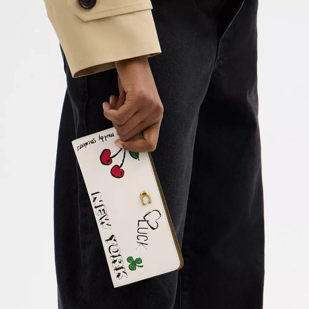 Essential Slim Wallet With Sketch Print