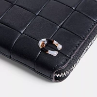 Zip Around Wallet Checkerboard Upcrafted Leather